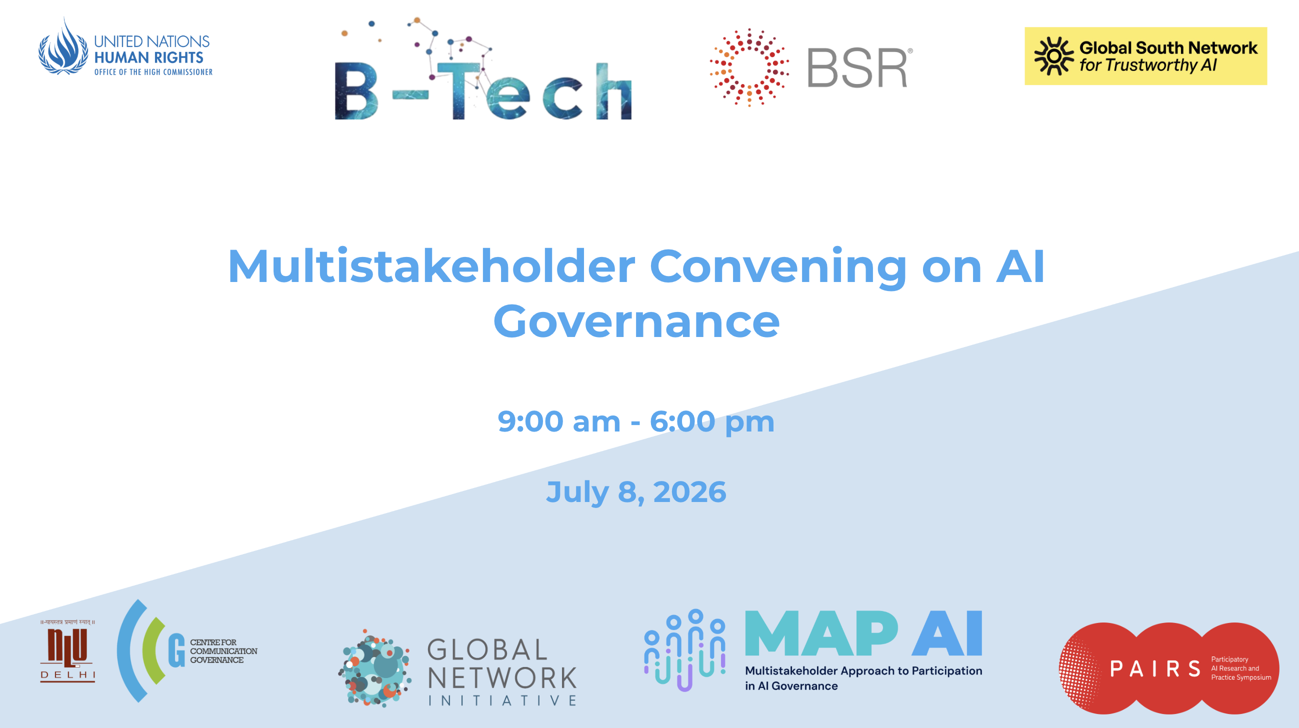 Multistakeholder Convening on AI Governance
